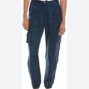 Johnny Was Biya Navy kiarra Joggers Pants for women Size 8